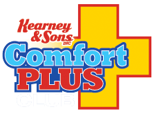 Comfort Plus logo for dark background